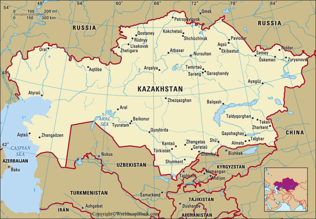 kazak map